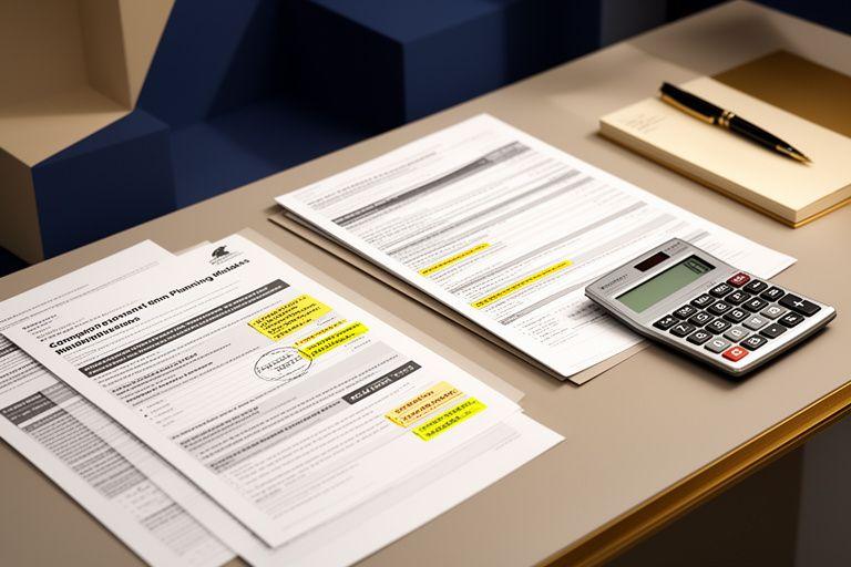 Documento con evidenziati gli errori comuni da evitare nella pianificazione pensionistica
